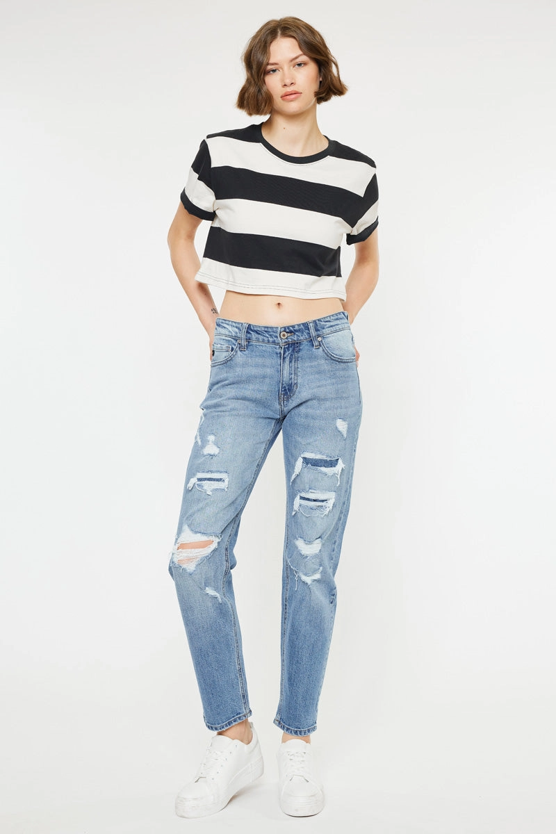 Devika Mid Rise Boyfriend Jeans