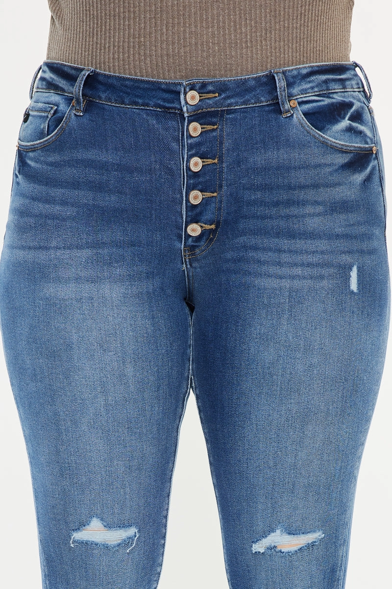 Dorah High Rise Ankle Skinny Jeans (Plus Size)