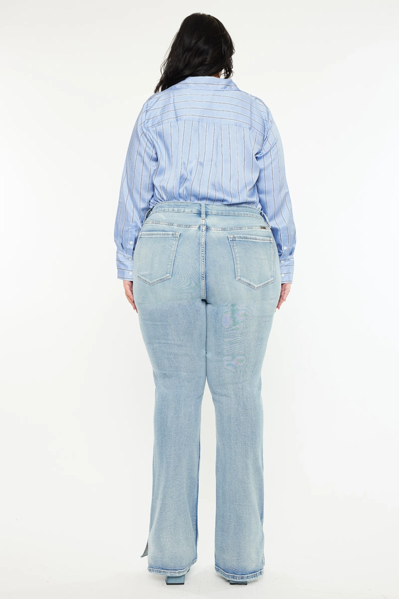 Doreen Mid Rise Y2K Bootcut Jeans (Plus Size)