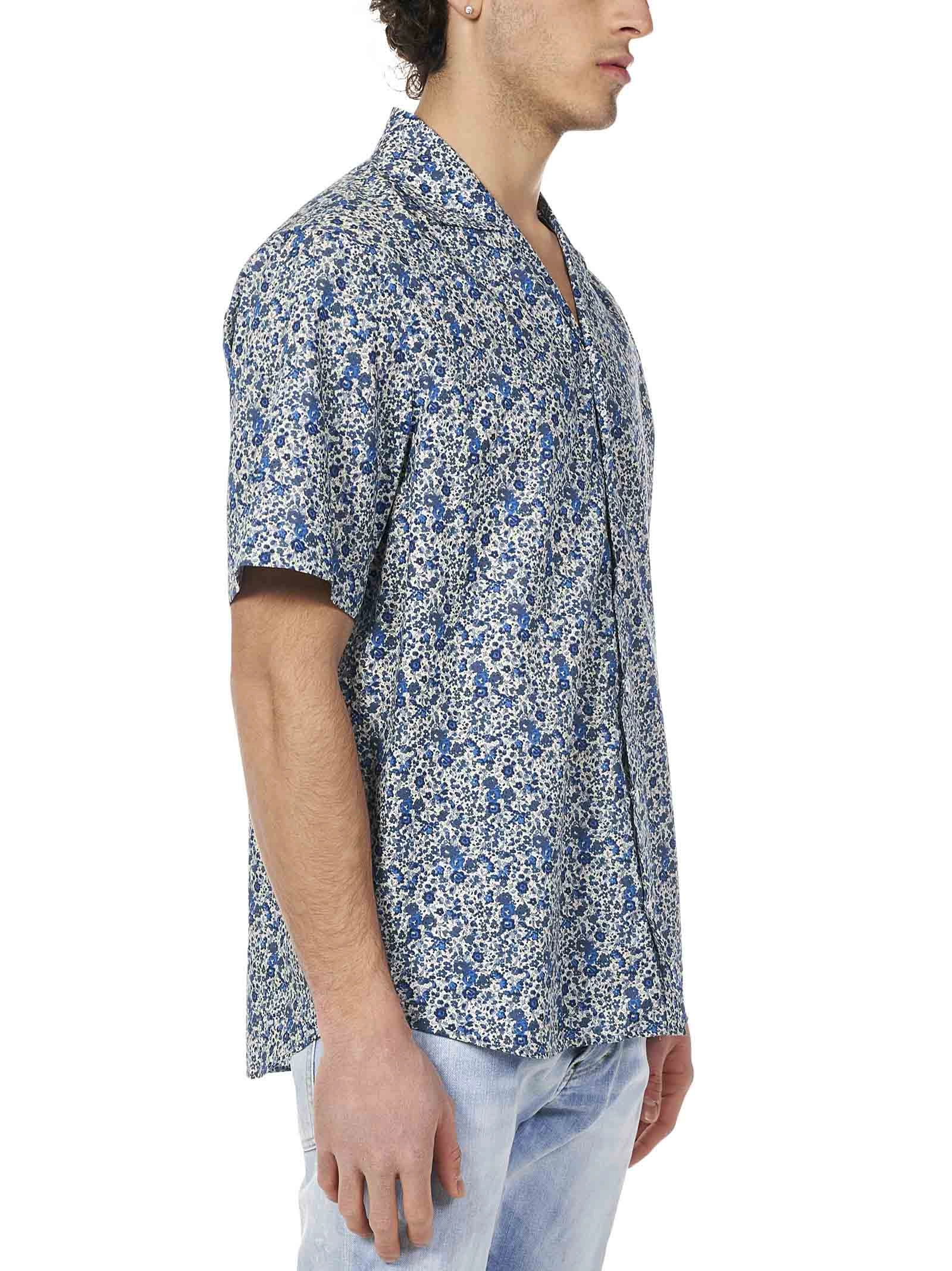Dsquared2 Allover Floral Print Short Sleeved Shirt