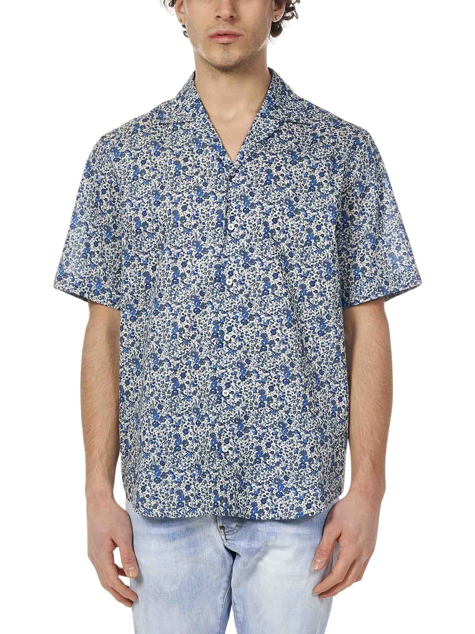 Dsquared2 Allover Floral Print Short Sleeved Shirt