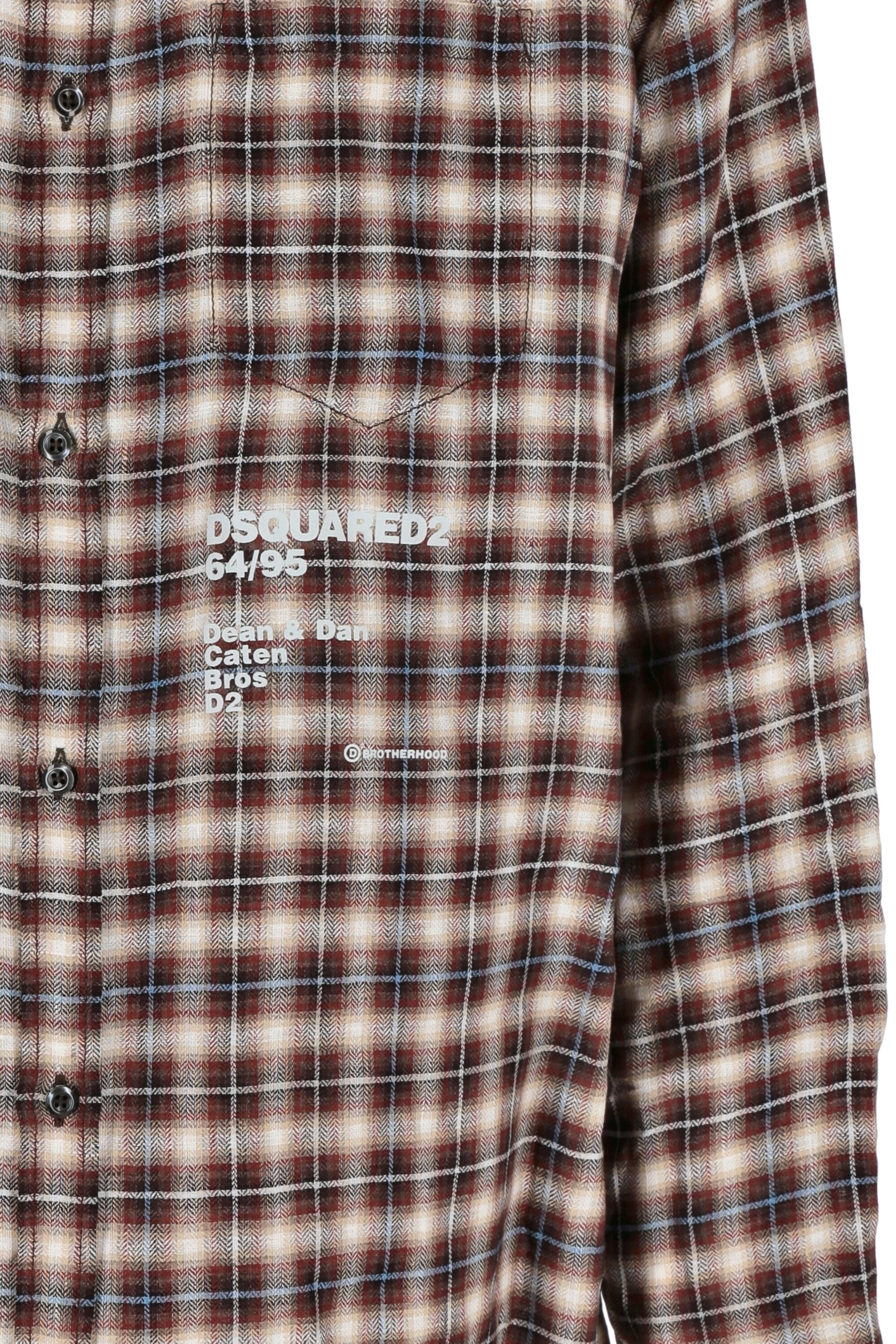 Dsquared2 Checked Logo Print Shirt
