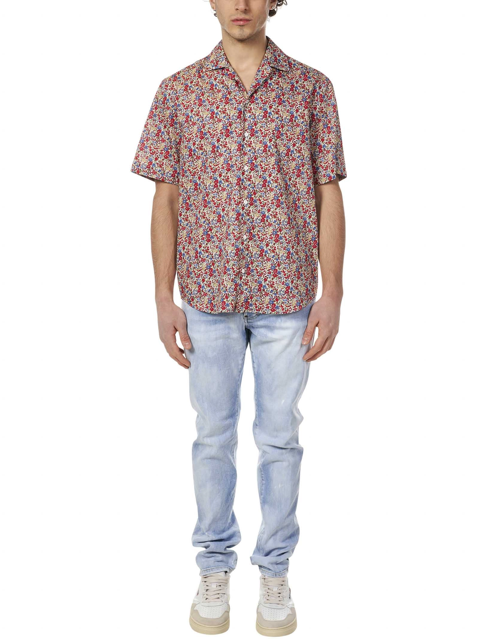 Dsquared2 Floral Print Short Sleeved Shirt