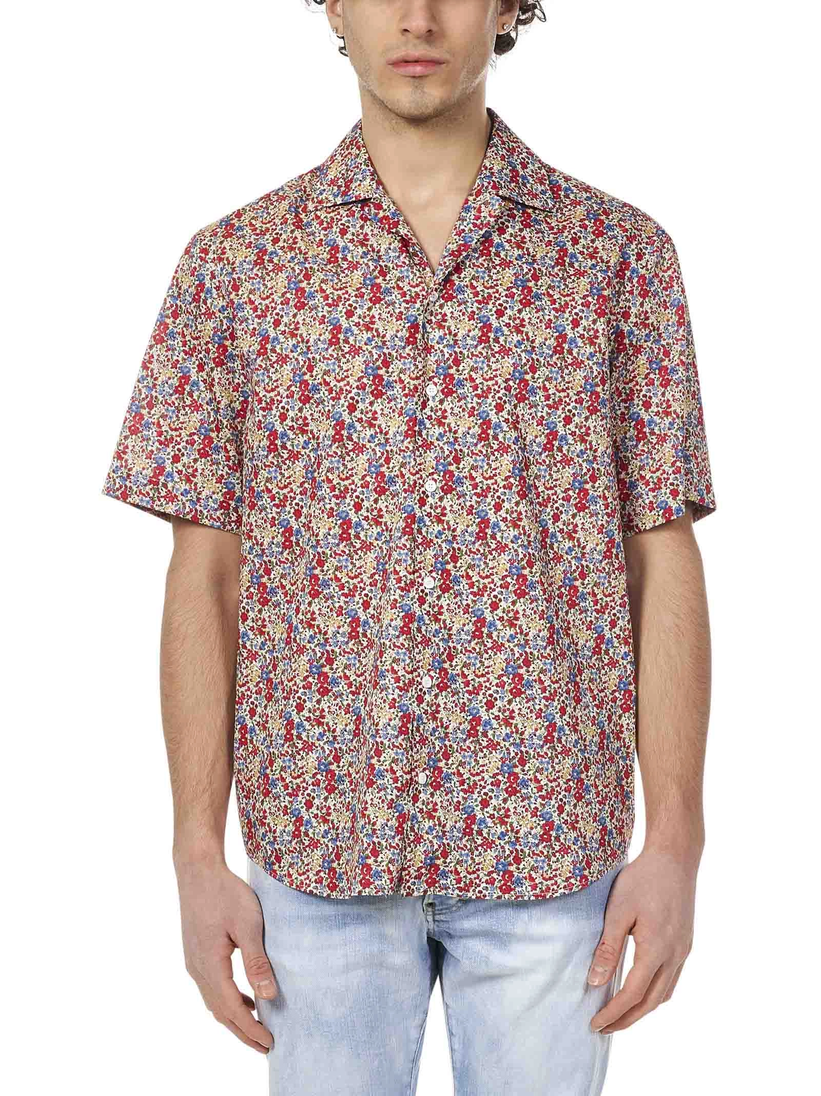 Dsquared2 Floral Print Short Sleeved Shirt