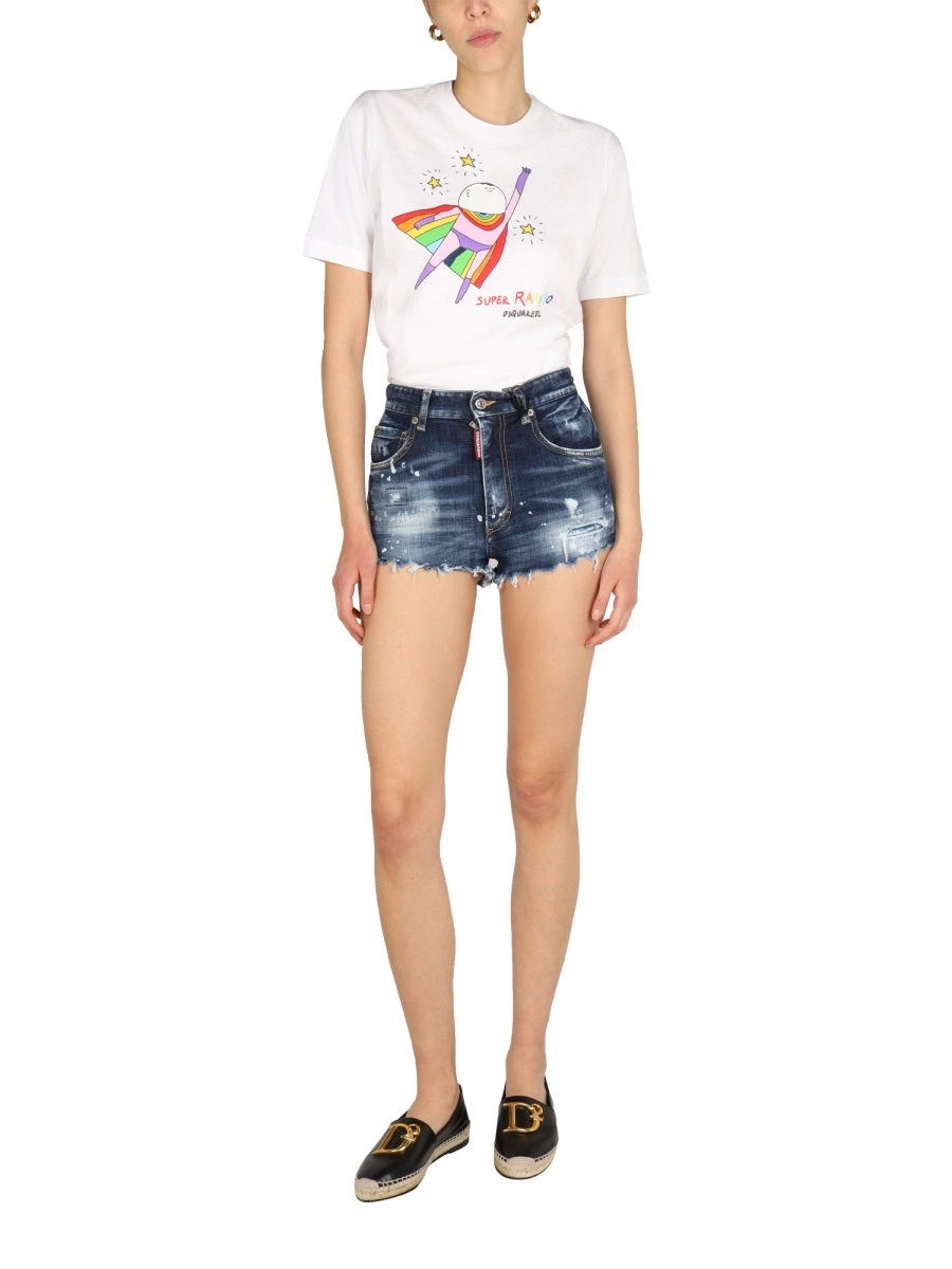 Dsquared2 Graphic Print Crewneck T-Shirt