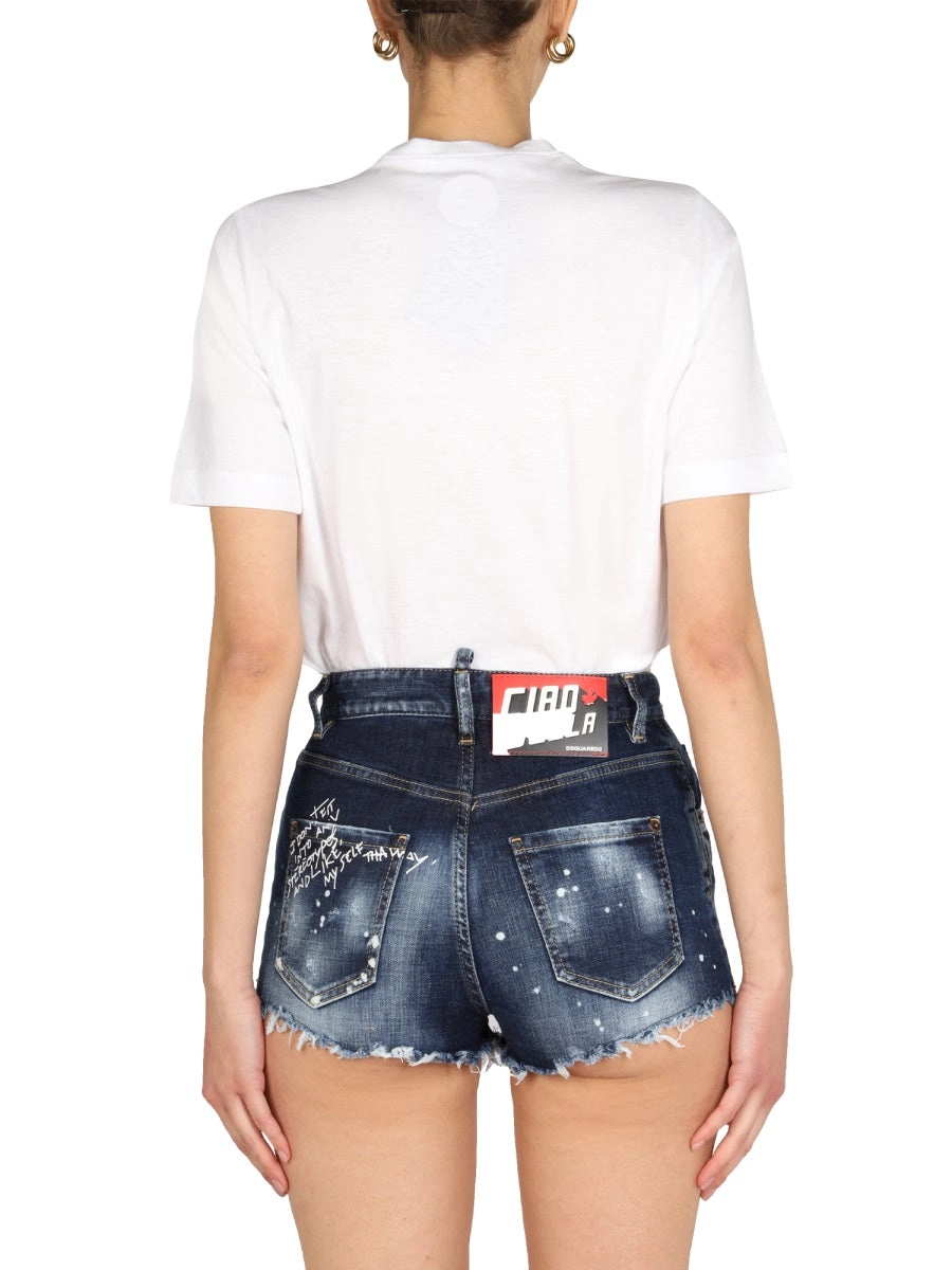 Dsquared2 Graphic Print Crewneck T-Shirt