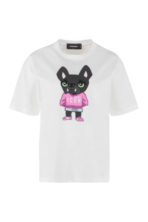 Dsquared2 Graphic Printed Crewneck T-Shirt