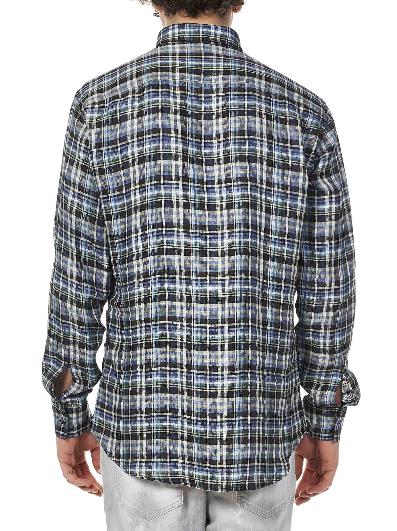 Dsquared2 Logo Print Checked Shirt