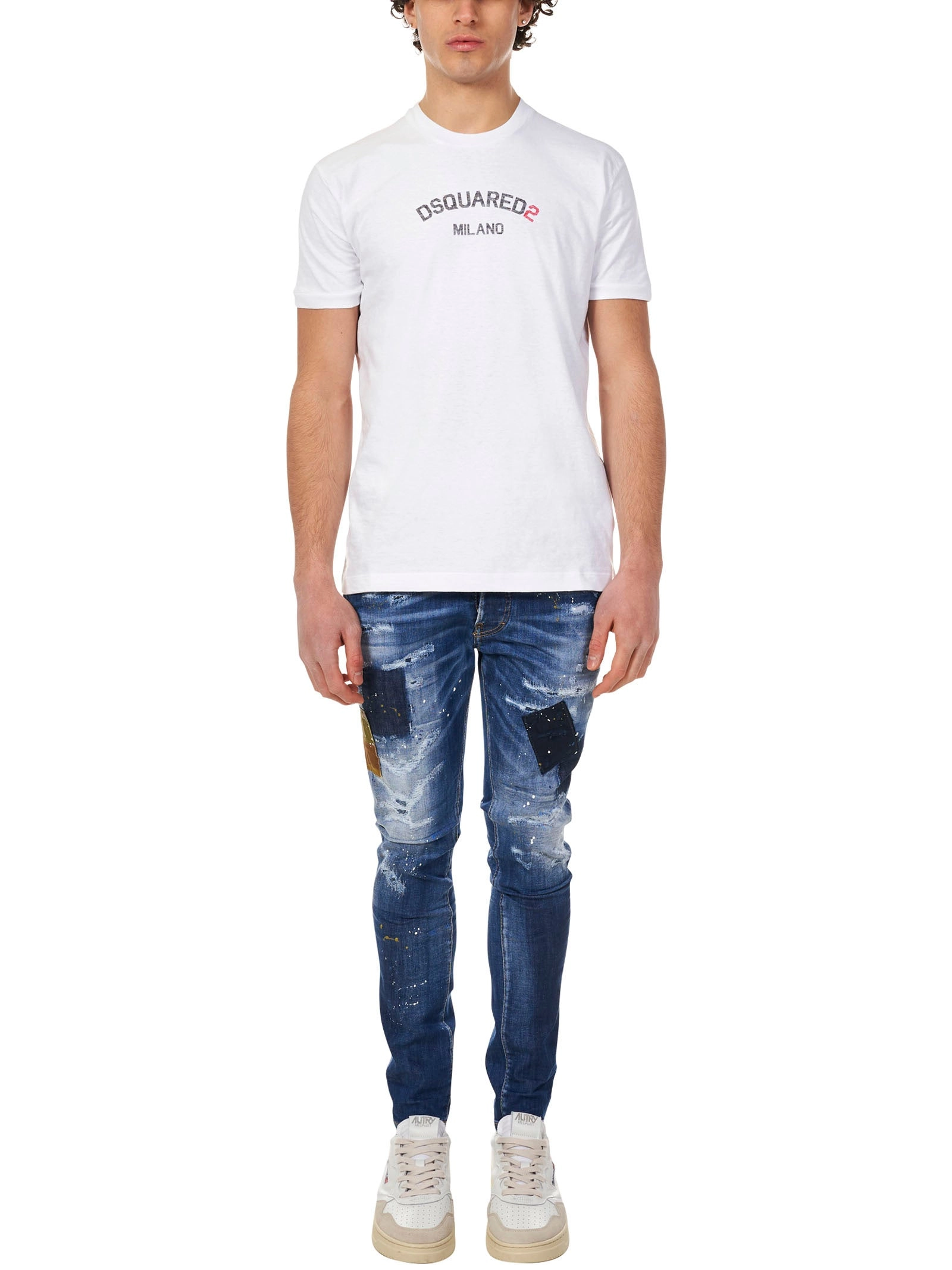 Dsquared2 Paint Splatter Distressed Jeans