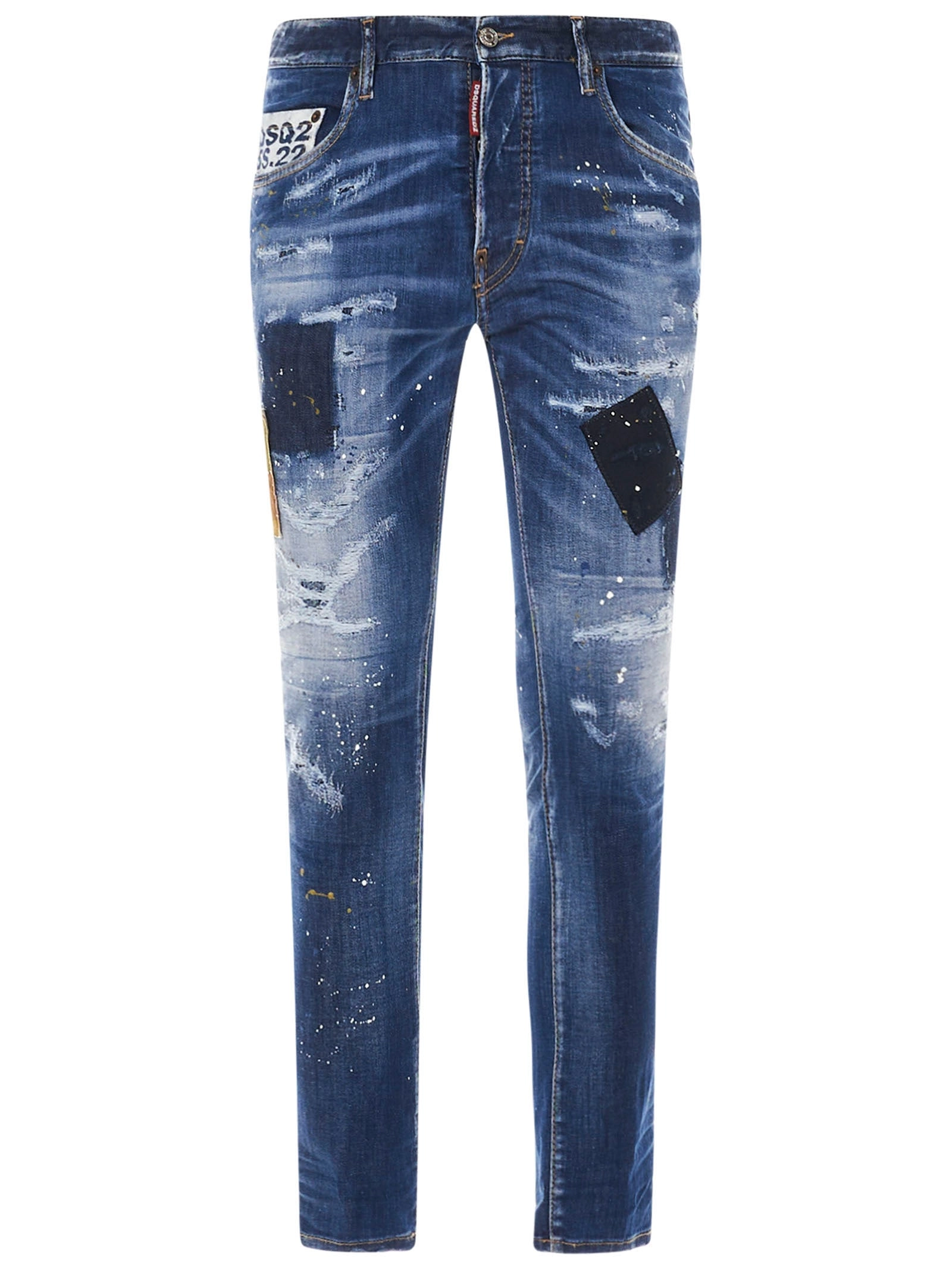 Dsquared2 Paint Splatter Distressed Jeans