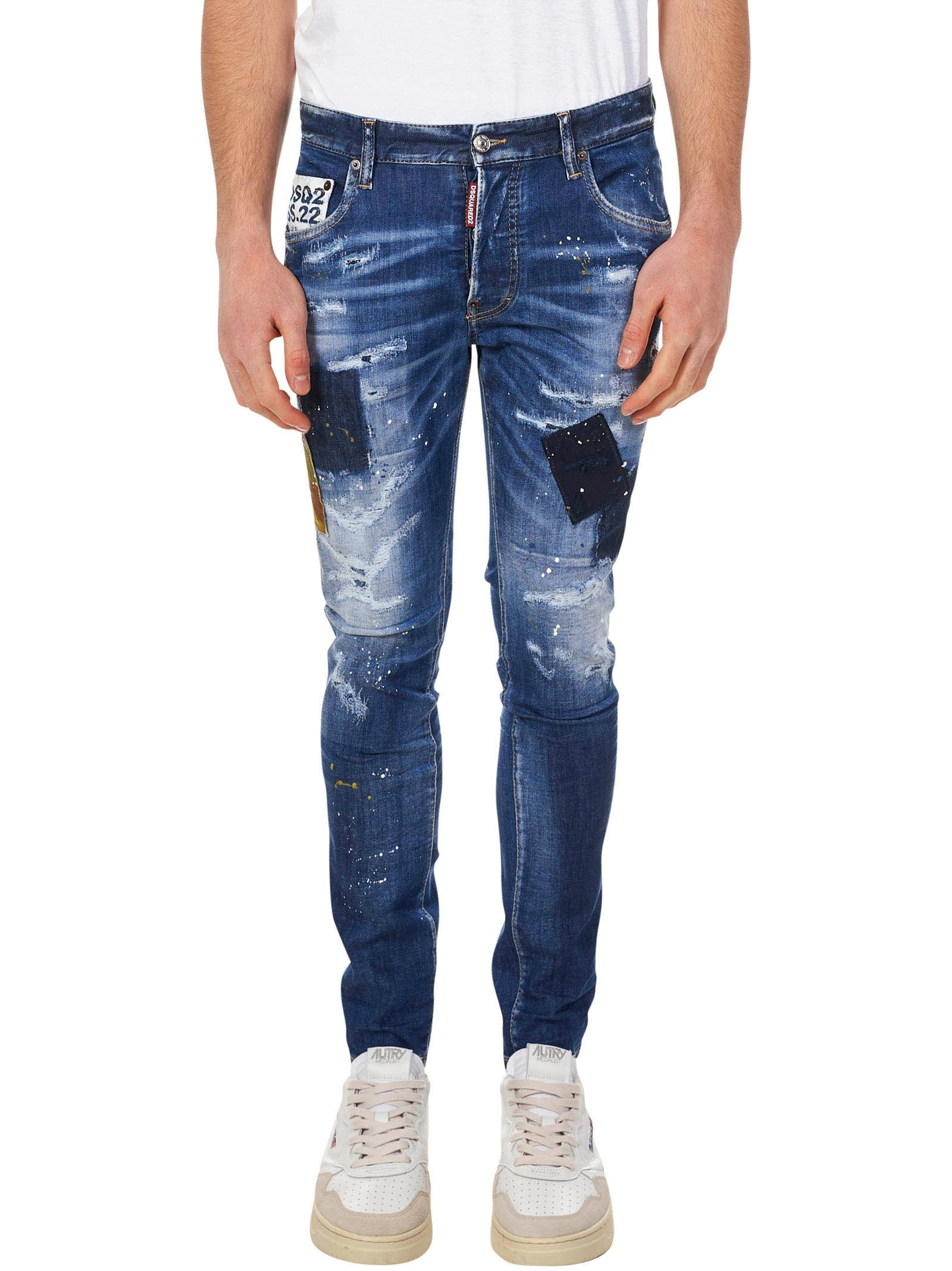 Dsquared2 Paint Splatter Distressed Jeans