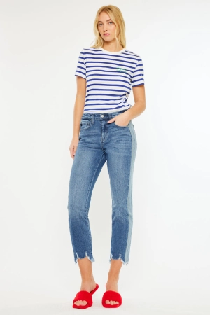Erin High Rise Slim Straight Leg Jeans