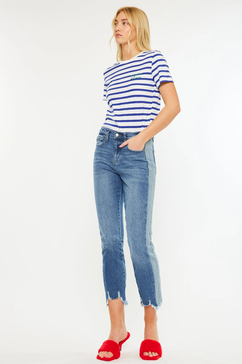 Erin High Rise Slim Straight Leg Jeans