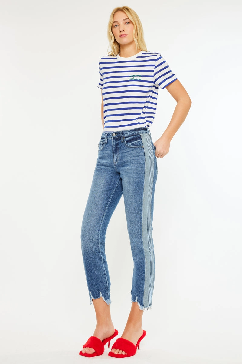 Erin High Rise Slim Straight Leg Jeans