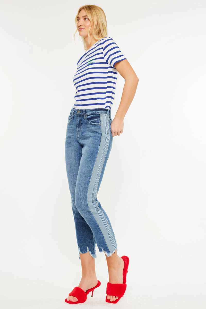 Erin High Rise Slim Straight Leg Jeans