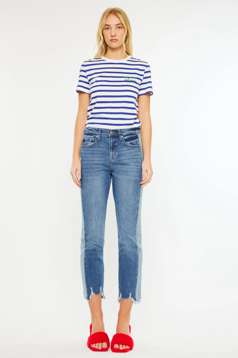 Erin High Rise Slim Straight Leg Jeans