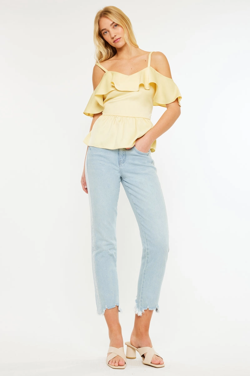 Erin High Rise Slim Straight Leg Jeans
