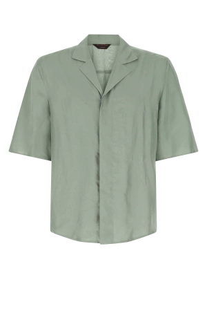 Ermenegildo Zegna Notched Lapeled Short-Sleeved Shirt