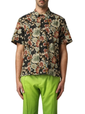 Etro Floral Printed Short-Sleeved Shirt