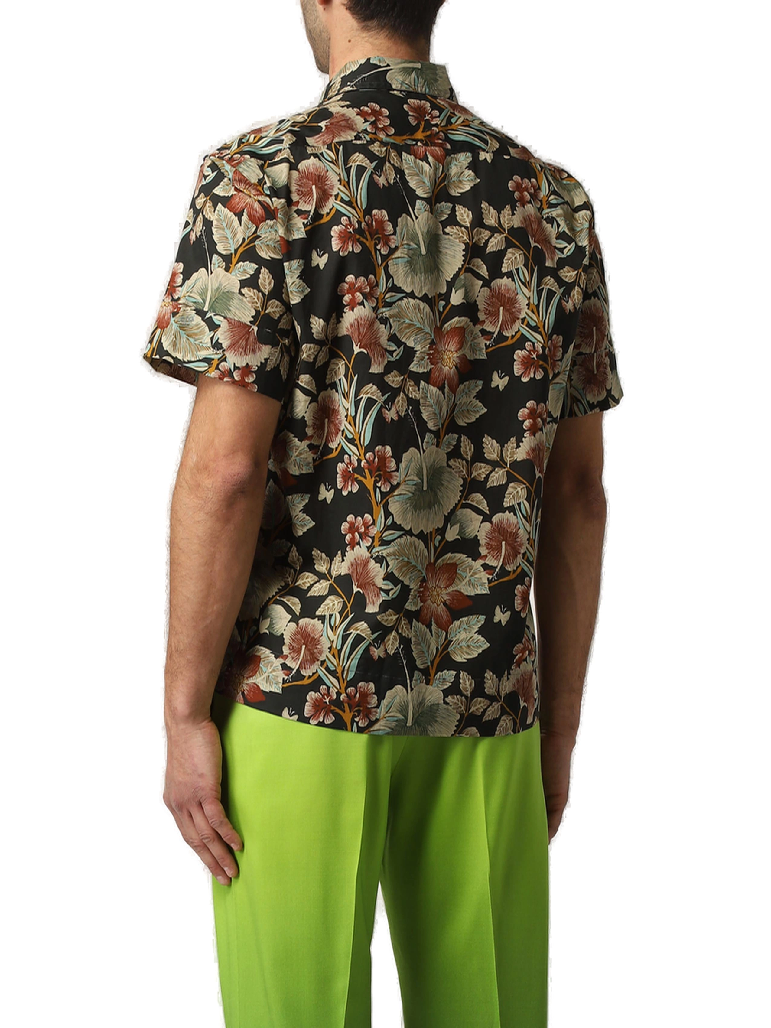 Etro Floral Printed Short-Sleeved Shirt
