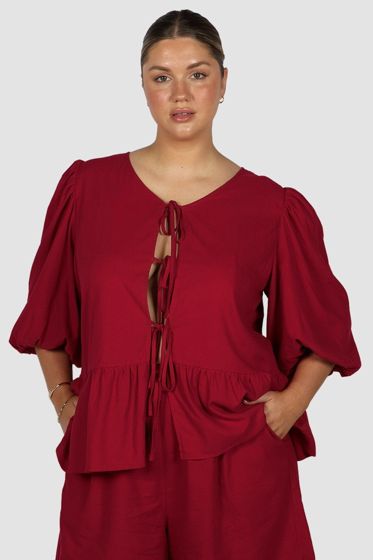 FAWN TOP RED