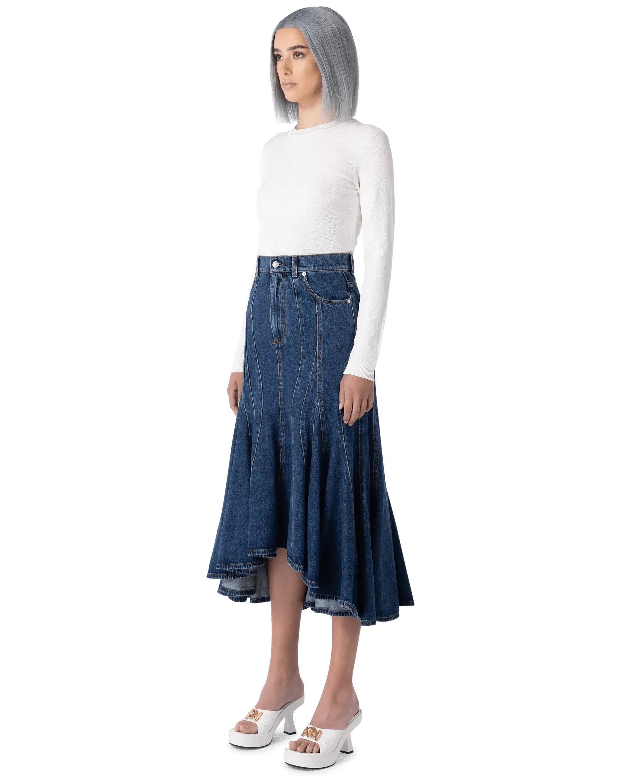Fendi Brush Long Sleeve Knit Top