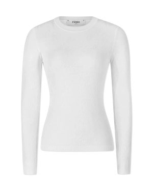 Fendi Brush Long Sleeve Knit Top