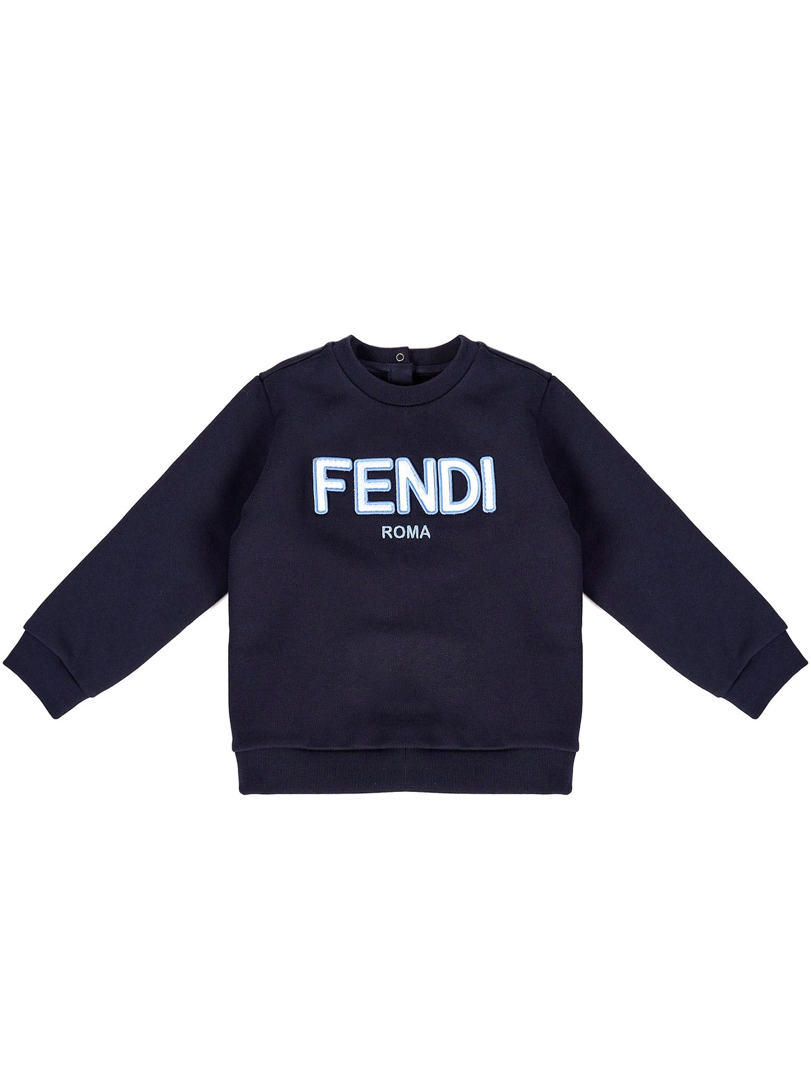 Fendi Kids Logo Embroidered Crewneck Sweatshirt