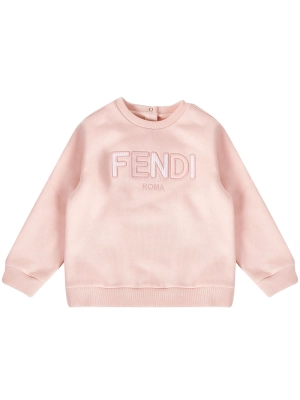 Fendi Kids Logo Embroidered Crewneck Sweatshirt