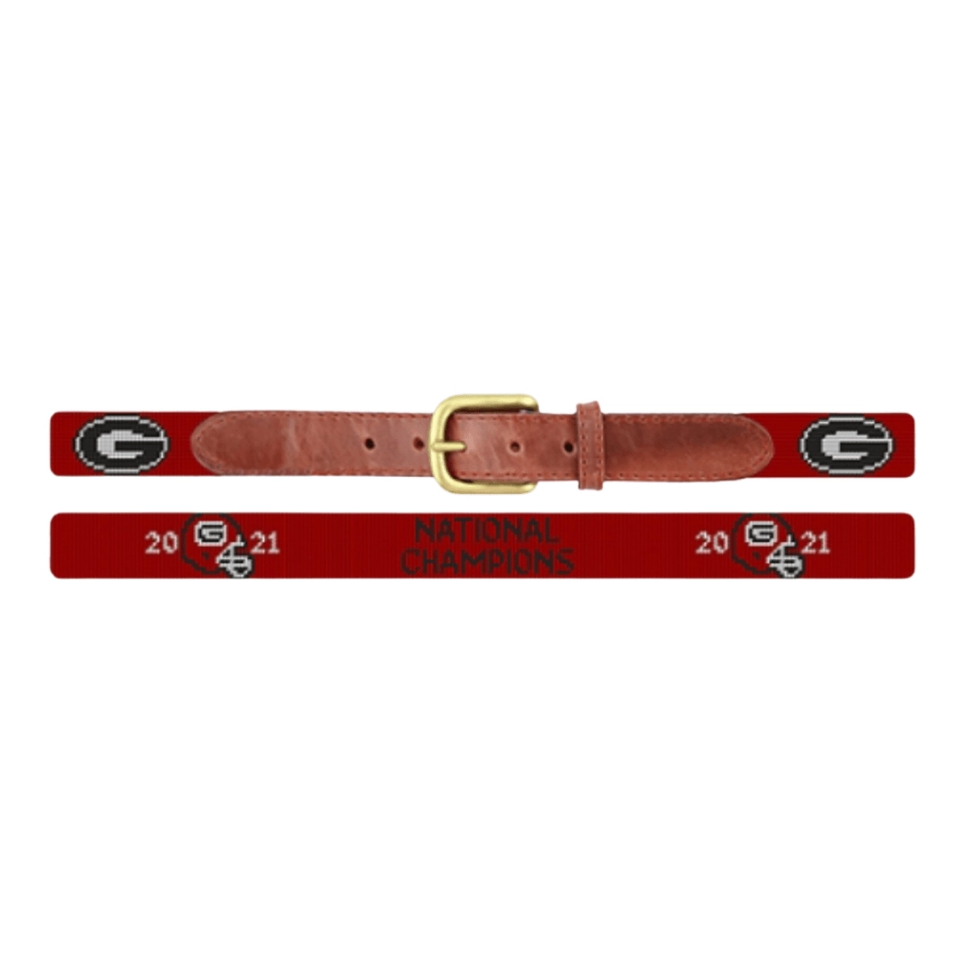 Georgia 2021 National Championship Needlepoint Children's Belt