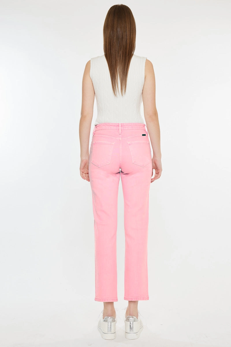 Hannah Mid Rise Straight Jeans