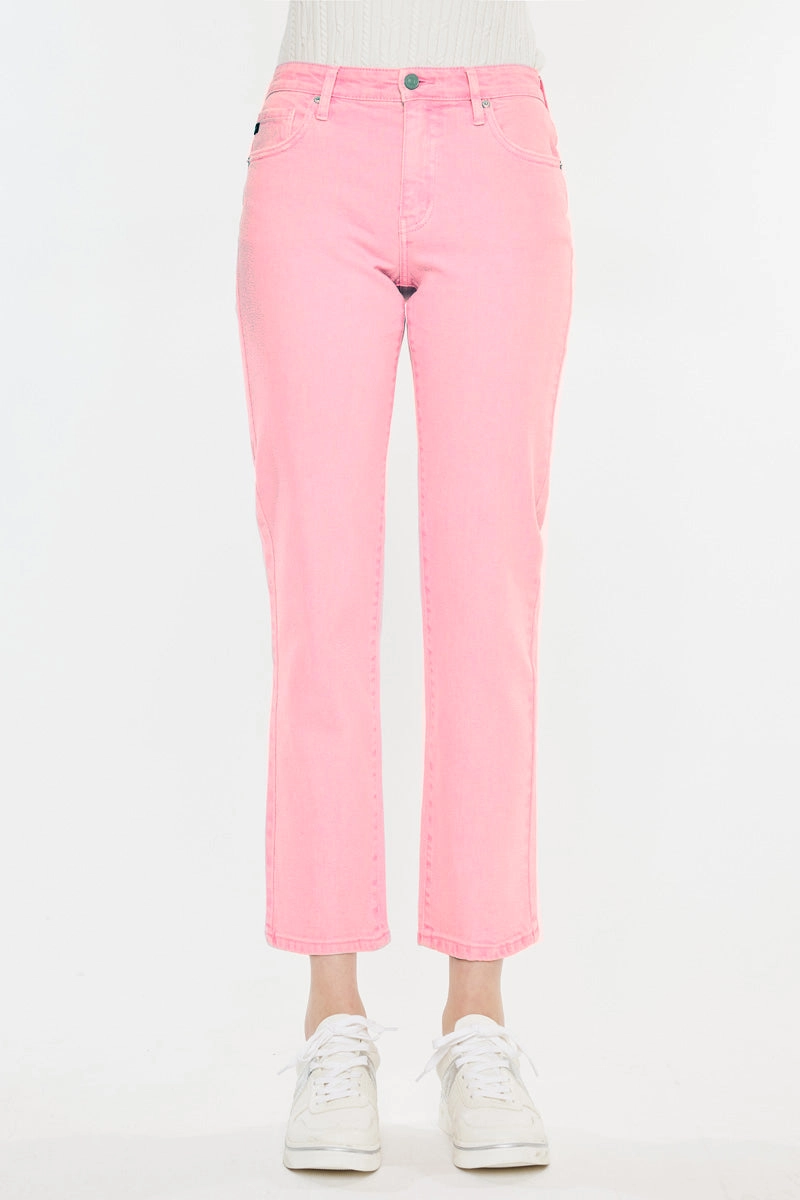 Hannah Mid Rise Straight Jeans