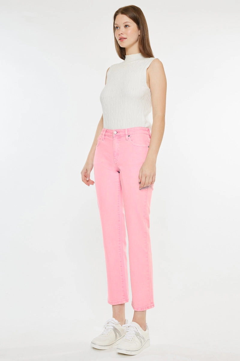 Hannah Mid Rise Straight Jeans