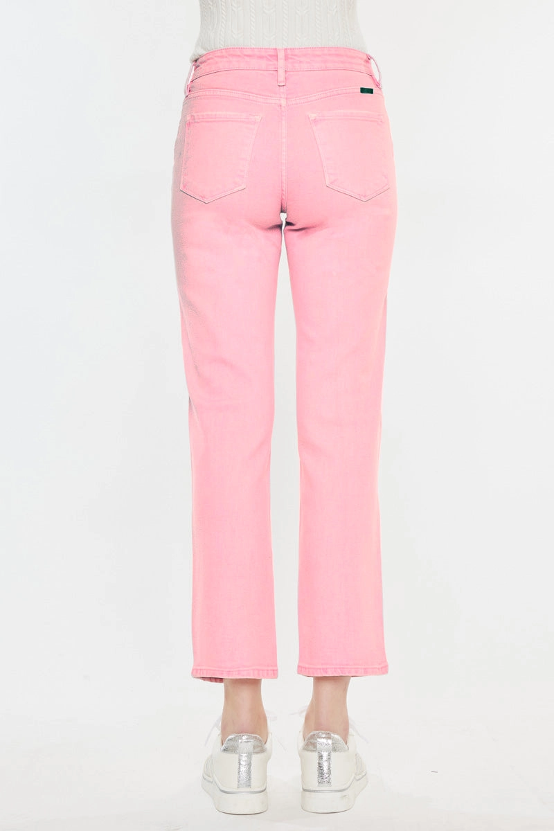 Hannah Mid Rise Straight Jeans