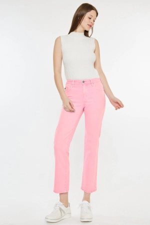 Hannah Mid Rise Straight Jeans