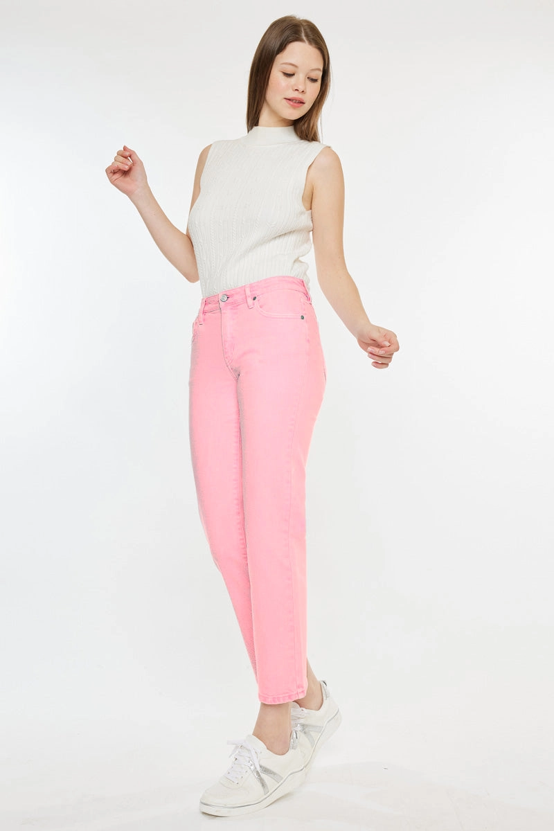 Hannah Mid Rise Straight Jeans