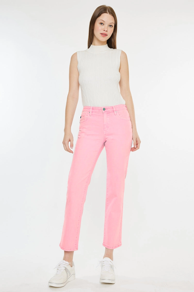Hannah Mid Rise Straight Jeans