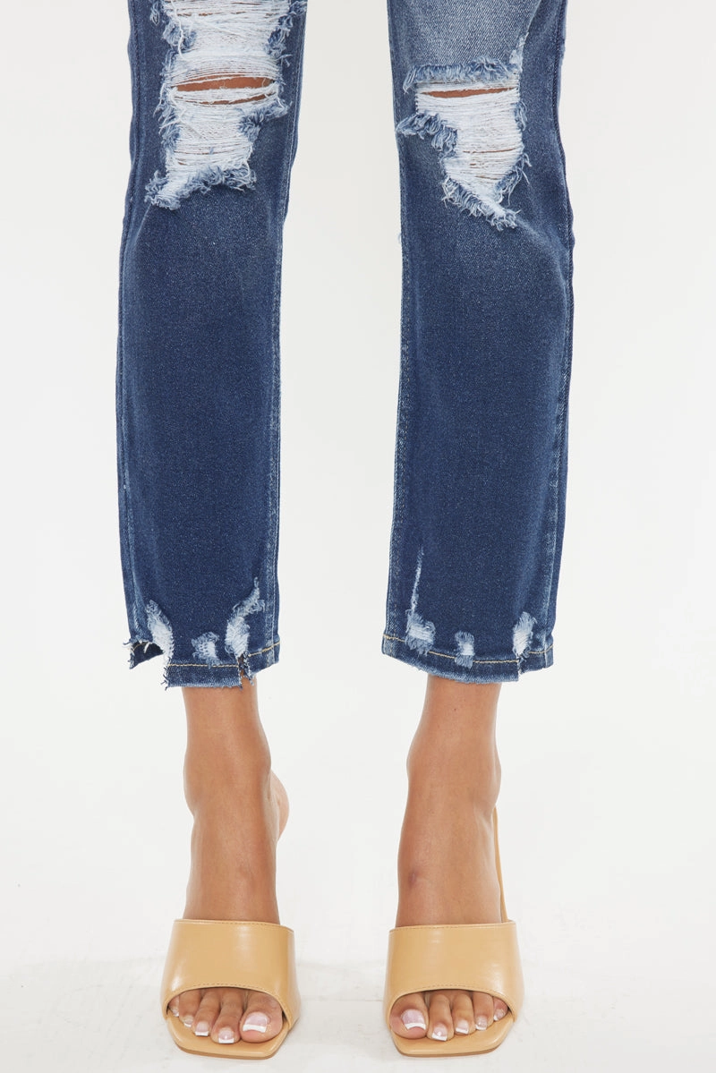 Haven Ultra High Rise Slim Straight Leg Jeans