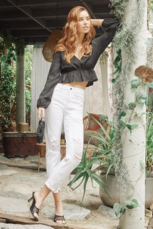 Haven Ultra High Rise Slim Straight Leg Jeans