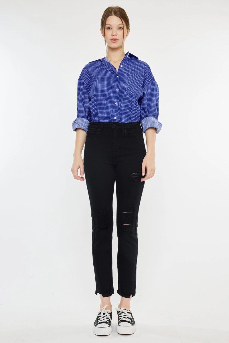 Haven Ultra High Rise Slim Straight Leg Jeans