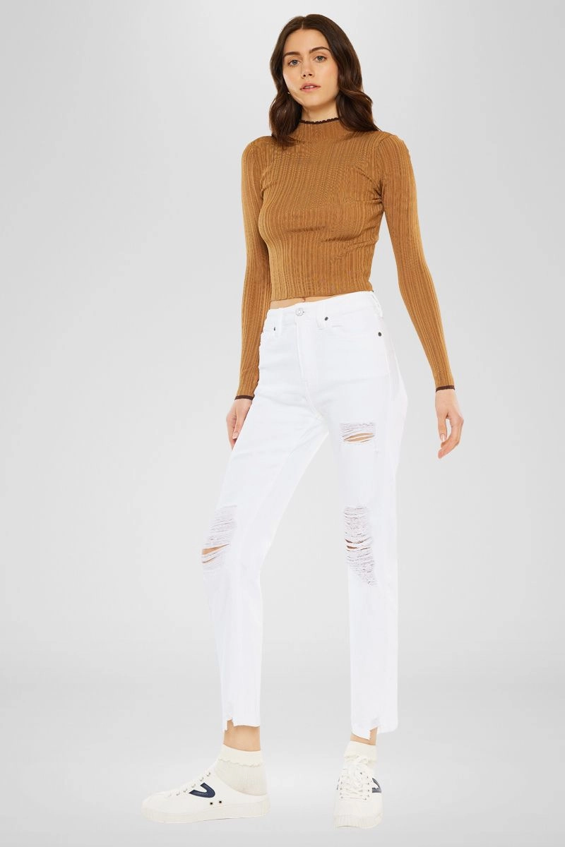 Haven Ultra High Rise Slim Straight Leg Jeans
