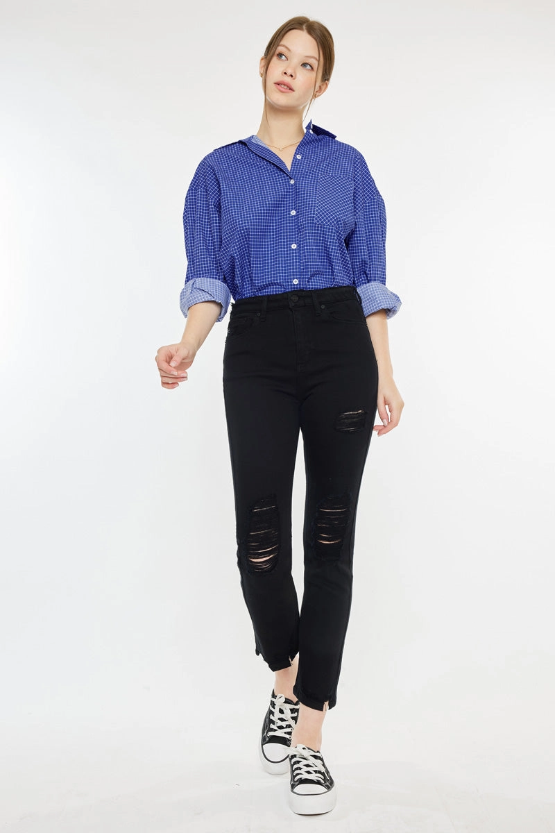 Haven Ultra High Rise Slim Straight Leg Jeans