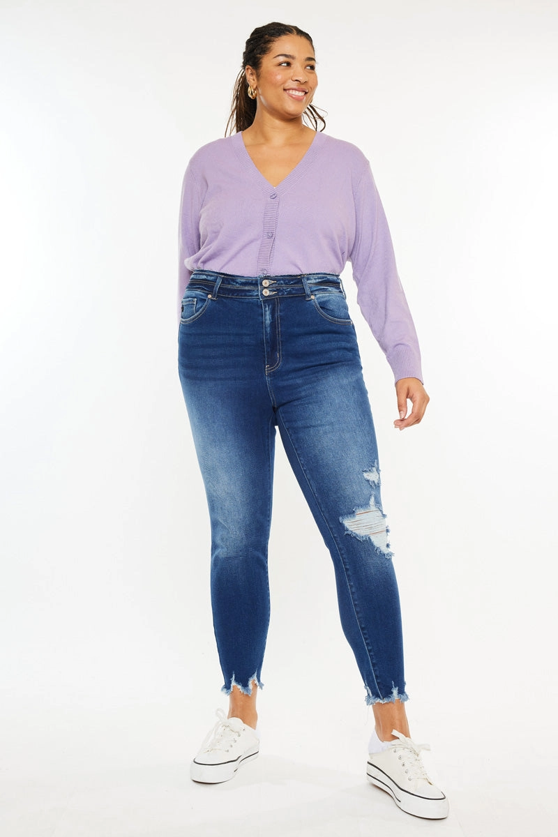 Haydee High Rise Ankle Skinny Jeans (Plus Size)