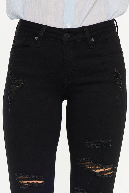 Hazy Mid Rise Ankle Skinny Jeans