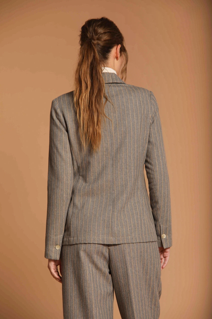 Helena women's blazer in cotton with a striped design lurex