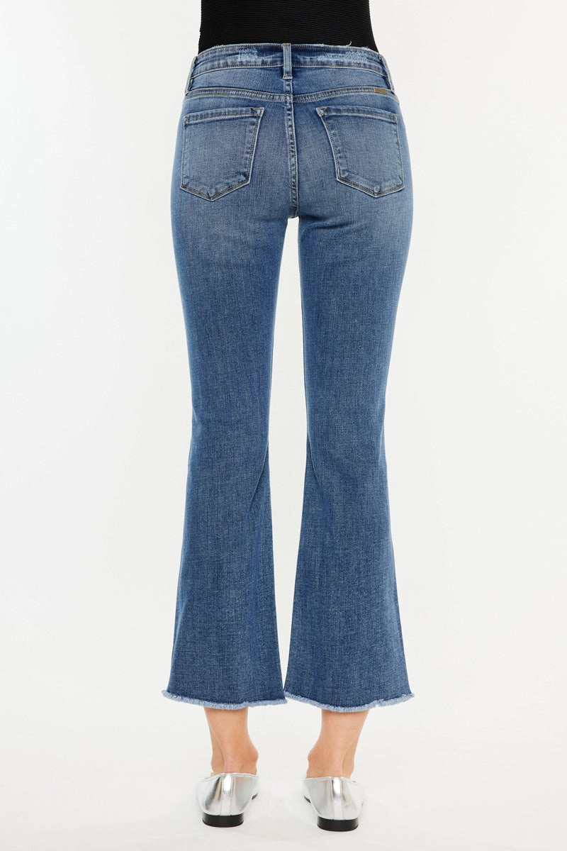 Honey Essentials High Rise Cropped Bootcut Jeans