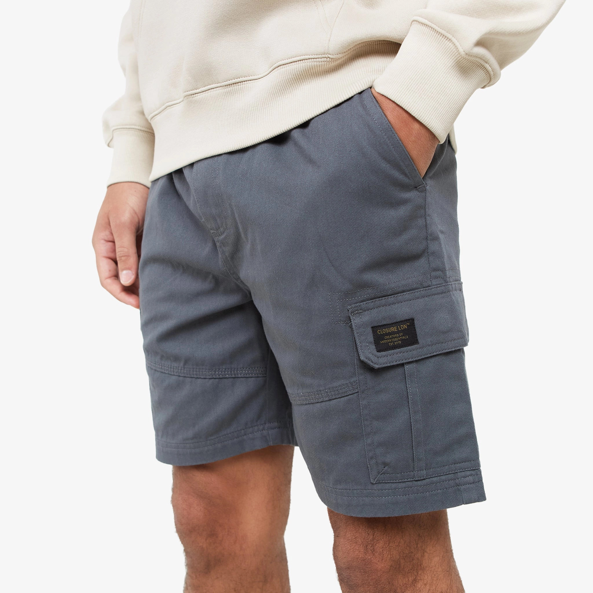 Hoodie Cargo Short Twinset | Stone Charcoal