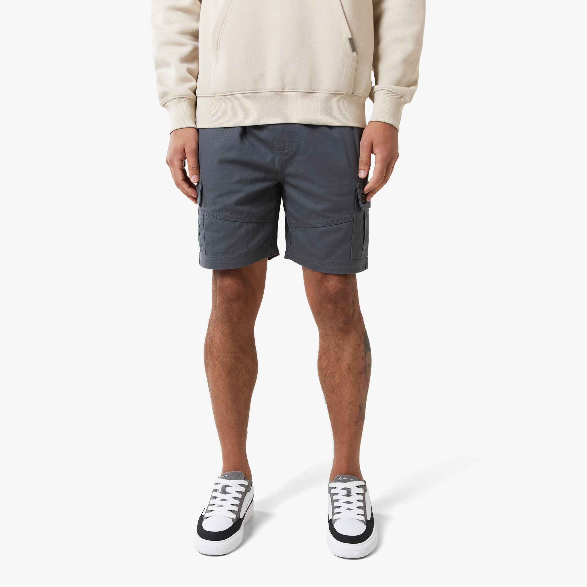 Hoodie Cargo Short Twinset | Stone Charcoal