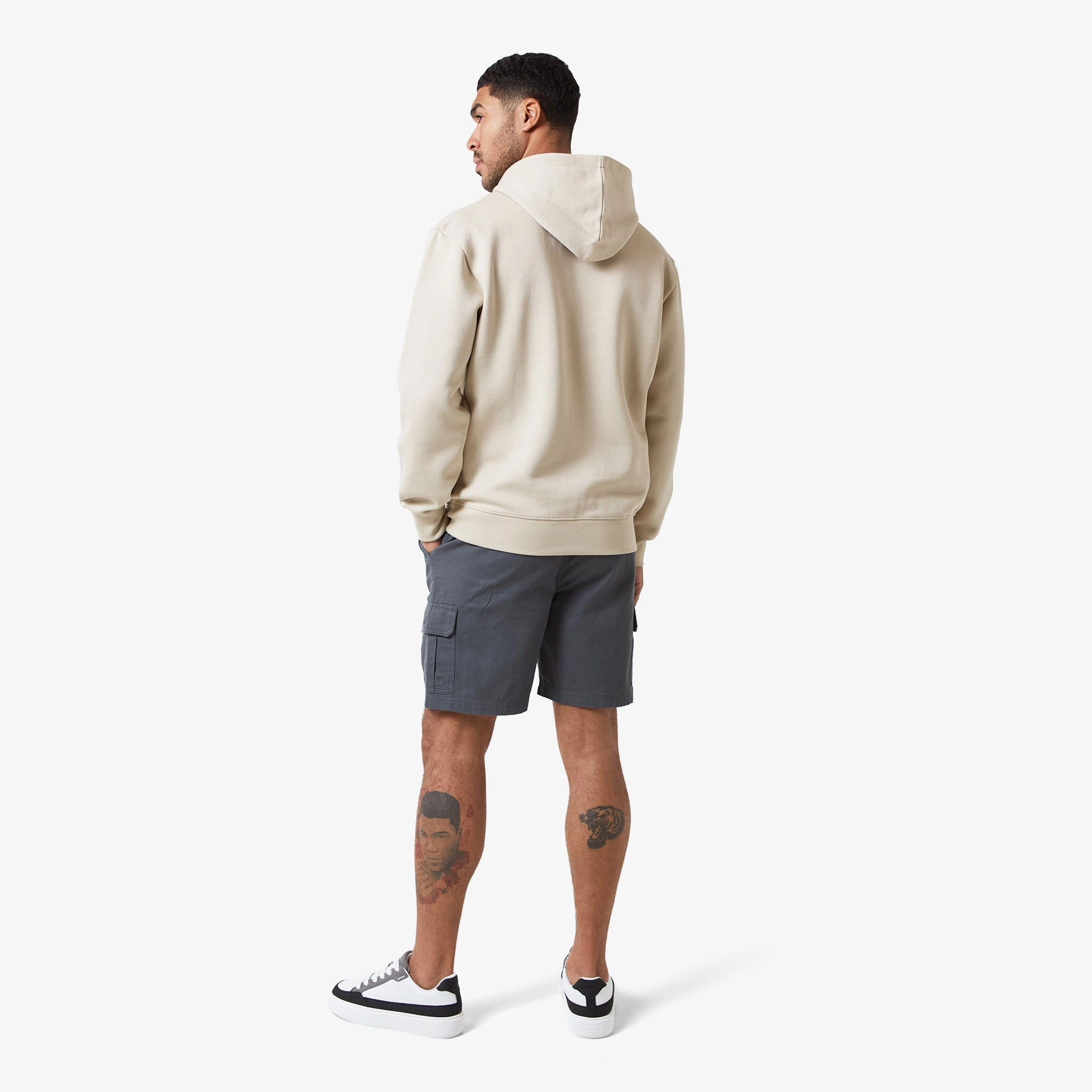 Hoodie Cargo Short Twinset | Stone Charcoal
