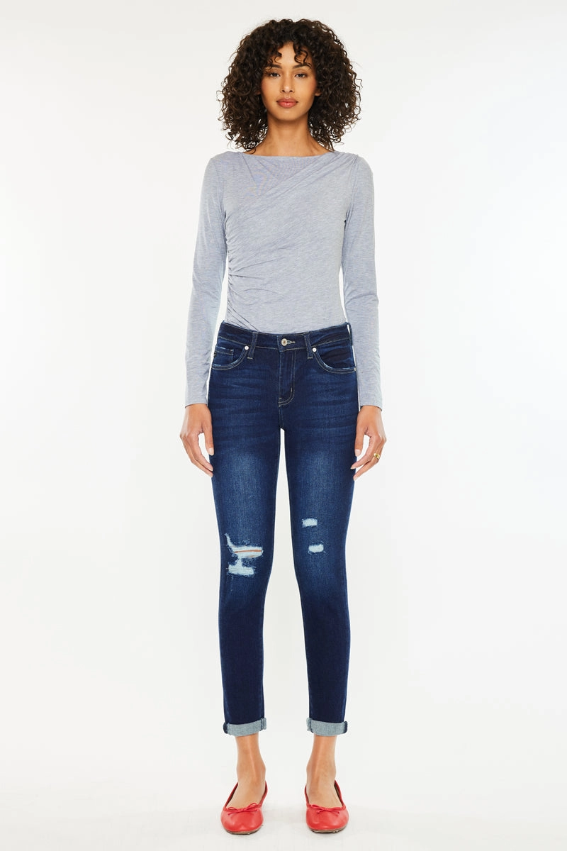 Hudson Mid Rise Ankle Skinny Jeans
